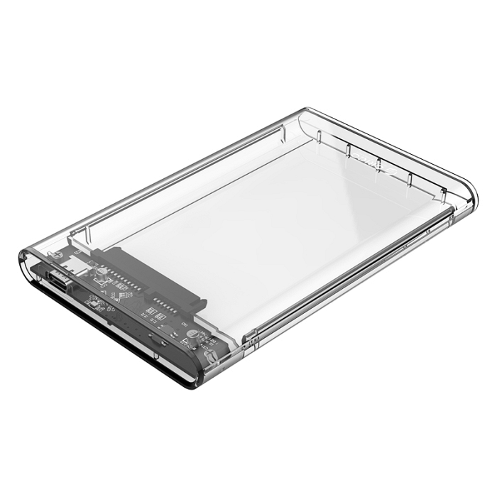 Zunanje ohišje za HDD/SSD 2,5" USB-C 3.1 Gen2 UASP v SATA3, prozorno, ORICO 2139C3-G2-CR
