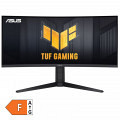 ASUS TUF Gaming VG34VQL3A gaming monitor (ukrivljen) – 34'', UWQHD (3440 x 1440), 180Hz, 1500R, Zakrivljen dizajn, Izjemno nizka sinhronizacija motenj gibanja, Freesync Premium Pro, 1ms (GTG), 125% sRGB, DisplayHDR 400, DisplayWidget Center