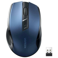 Brezžična miška UGREEN Bluetooth 5.0 in 2,4 Ghz z USB sprejemnikom - modra