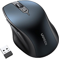 Brezžična miška UGREEN Bluetooth 5.0 in 2,4 Ghz z USB sprejemnikom s 5 gumbi za MacBook, PC, namizni