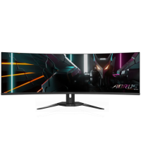 GIGABYTE AORUS CO49DQ 49 OLED DQHD ukrivljen monitor, 5120 x 1440, 0.03ms, 144Hz, zvočniki