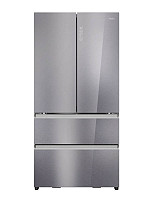 Hladilnik HAIER HFR79F19EFGK, 190 cm, E, 703 l, French Door, Srebrn steklo