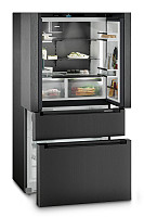 Hladilnik z zamrzovalnikom s francoskimi vrati z 2 zamrzovalnima predaloma ter napravama IceMaker in InfinitySpring