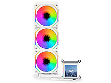 Komplet za tekočinsko hlajenje AIO Liquid Cooler Lian Li GALAHAD II LCD 360 SL-Infinity, ARGB, bel