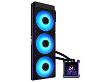 Komplet za tekočinsko hlajenje AIO Liquid Cooler Lian Li HydroShift II LCD-S 360CL, ARGB, črn