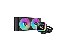 Komplet za tekočinsko hlajenje AIO Liquid Cooler DeepCool LQ240, 240mm, LCD, ARGB, črn