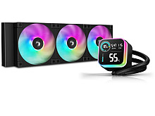 Komplet za tekočinsko hlajenje AIO Liquid Cooler DeepCool LQ360 ULTRA, 360mm, LCD, ARGB, črn