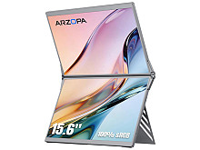 Prenosni monitor 15.6'' (40 cm), FullHD, IPS, 60Hz, dva zaslona, mHDMI, USB-C, zvočniki, ARZOPA E1