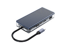Priključna postaja USB-C, 11 in 1, 3x USB 3.0, 1x USB 2.0, HDMI, VGA, avdio, čitalec kartic, RJ45, PD 100W, ORICO WB-11P