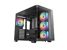 Računalniško ohišje DeepCool CG530U 4F, ATX, Midi-Tower, ARGB, ukrivljeno steklo, črno