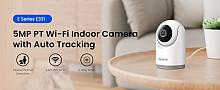 Reolink IP Kamera  E serija E331 Bela, 5MP, Nočni vid 12m, Dvosmerna komunikacija,  PAN/TILT