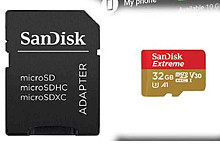 SanDisk 32GB Extreme Micro SDHC A1 CL10 V30 UHS-I U3 100MB/s Mobile spominska kartica + adapter
