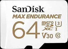 SanDisk 64GB MAX ENDURANCE microSD spominska kartica z adapterjem