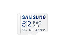 Spominska kartica Samsung EVO Plus, micro SDXC, 512GB, 160MB/s U3, V30, A2, UHS-I, z adapterjem