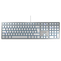 Tipkovnica Cherry KC 6000 Slim, srebrna, USB, UK SLO g.