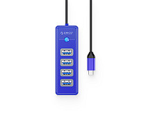 USB-C hub s 4-vhodi, USB 3.0, 0.15m, moder, ORICO PW4U-C3-015