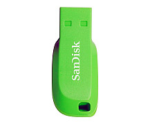 USB DISK SANDISK 32GB CRUZER BLADE ZELENA, 2.0, zelen, brez pokrovčka