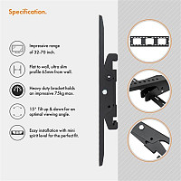 VonHaus 32-70 nagibni TV stenski nosilec do 75kg, Amazon best seller