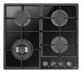 AMICA plinska kuh. plošča PGCD6101ApFB [4x plin, WOK, steklo, 60cm, črna]