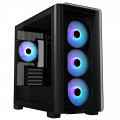 ASUS A23 PLUS microATX računalniško ohišje, kaljeno steklo, štirje 120mm ARGB ventilatorji, podpora za BTF osnovne plošče, črno