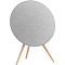Beosound A9 5th Gen Speaker Natural Alu (Back Grey Mist/Cover Kvadrat Light Grey/Legs Oak)