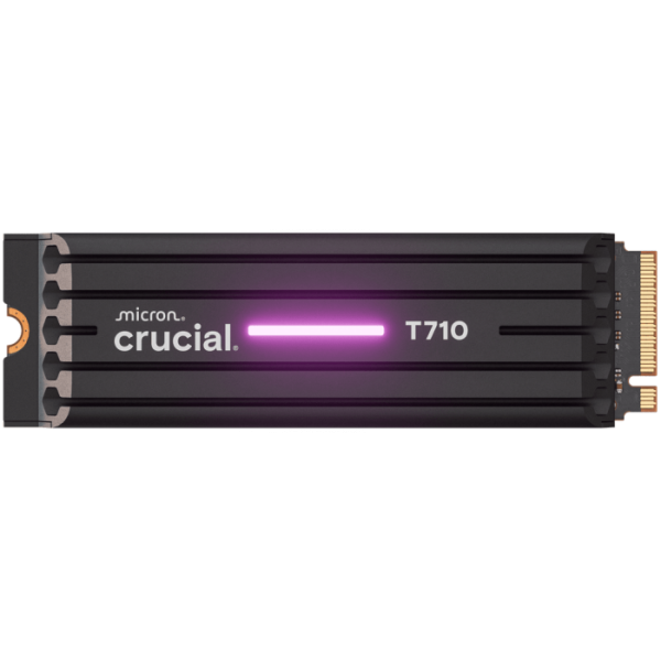 Crucial T710 1TB PCIe Gen5 NVMe 2280 M.2 SSD s hlajenjem
