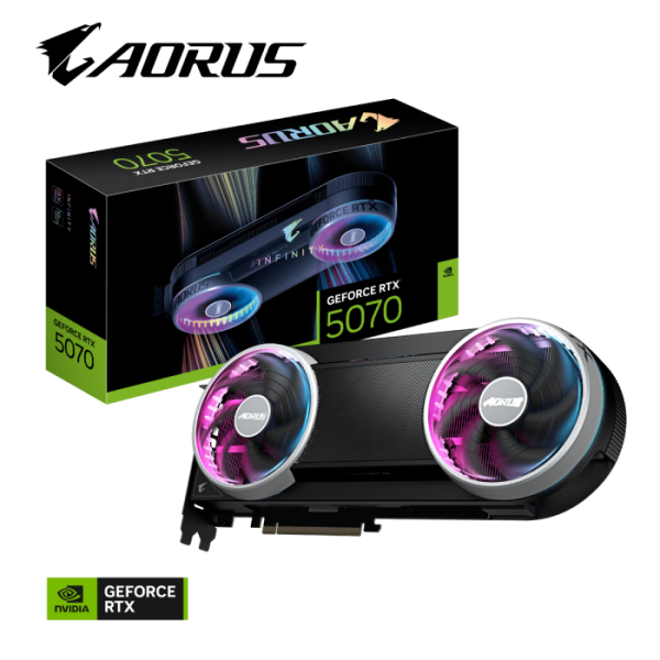 Grafična kartica GIGABYTE AORUS GeForce RTX 5070 INFINITY 12G, 12GB GDDR7, PCI-E 5.0
