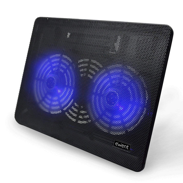 Hladilno stojalo za prenosnik do 17", 2x tih ventilator, Ewent EW1256
