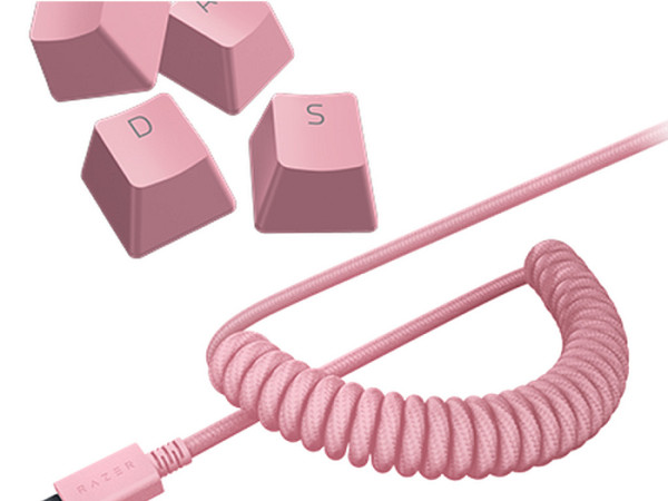Komplet tipk PBT Keycap Upgrade Set Razer, Quartz Pink