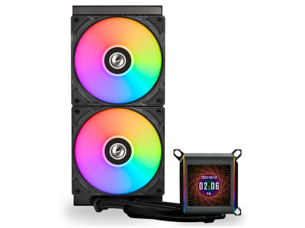 Komplet za tekočinsko hlajenje AIO Liquid Cooler Lian Li GALAHAD II LCD 280, ARGB, črn