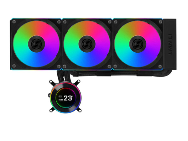 Komplet za tekočinsko hlajenje AIO Liquid Cooler Lian Li HydroShift II LCD-C 360CL, črn