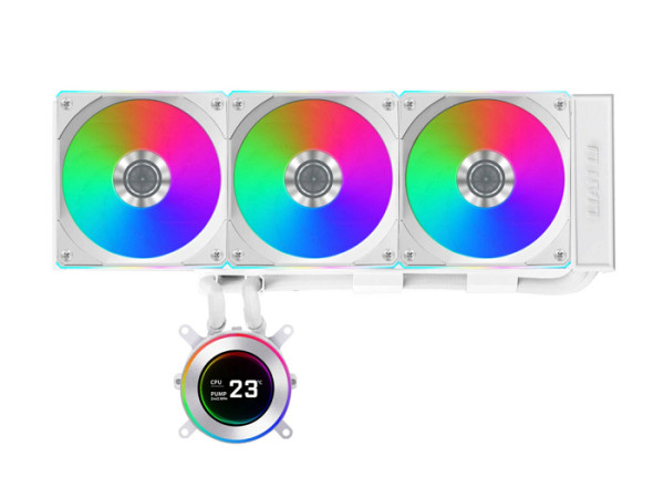 Komplet za tekočinsko hlajenje AIO Liquid Cooler Lian Li HydroShift II LCD-C 360CL, bel