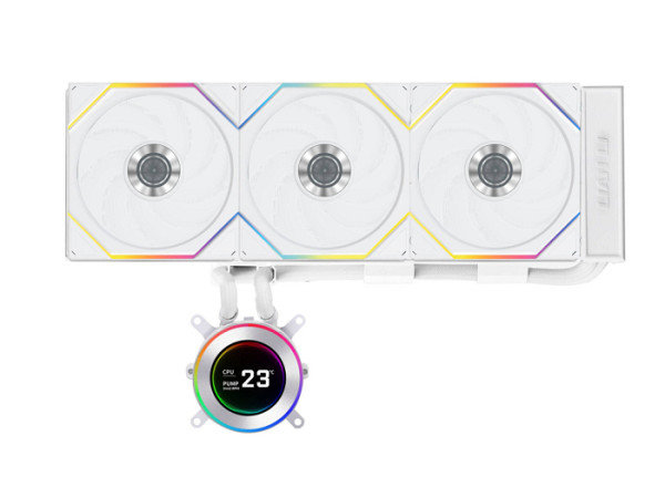 Komplet za tekočinsko hlajenje AIO Liquid Cooler Lian Li HydroShift II LCD-C 360TL, bel