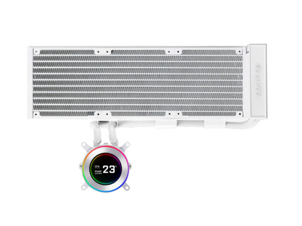 Komplet za tekočinsko hlajenje AIO Liquid Cooler Lian Li HydroShift II LCD-C 360 Fanless, bel