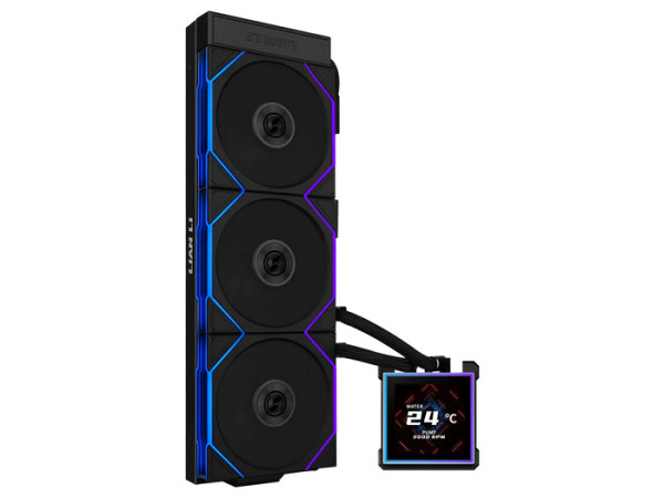 Komplet za tekočinsko hlajenje AIO Liquid Cooler Lian Li HydroShift II LCD-S 360TL, ARGB, črn