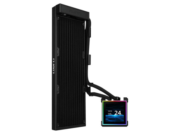 Komplet za tekočinsko hlajenje AIO Liquid Cooler Lian Li HydroShift II LCD-S 360N Fanless, črn