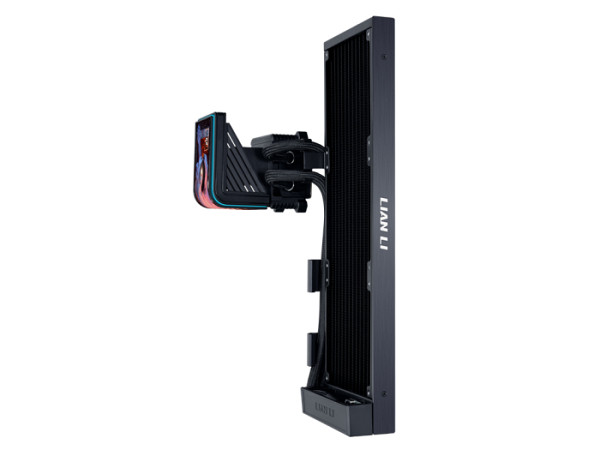 Komplet za tekočinsko hlajenje AIO Liquid Cooler Lian Li HydroShift II OLED Curved 360 Fanless, črn