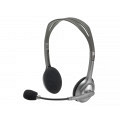 LOGITECH H110 sive slušalke z mikrofonom
