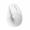 LOGITECH Lift vertical ergonomična brezžična optična mini bela miška