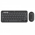 LOGITECH Pebble 2 Combo črna slo tisk brezžična tipkovnica + miška