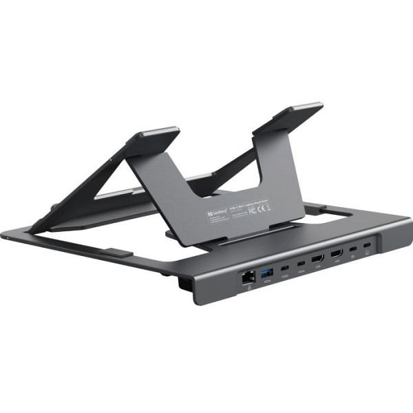 Sandberg stojalo za prenosnik s priklopno postajo USB-C 8-v-1