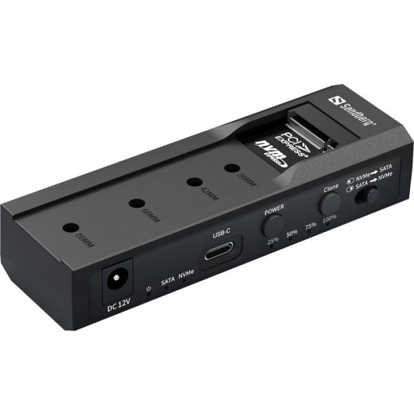 Sandberg USB 3.2 Cloner & Dock za M2 + NVMe + SATA priklopna in klonirna postaja