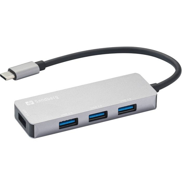 Sandberg USB-C Hub 1xUSB3.0+3X2.0 SAVER vozlišče