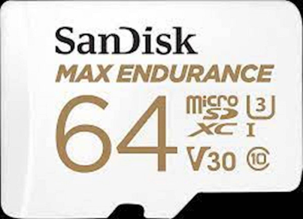 SanDisk 64GB MAX ENDURANCE microSD spominska kartica z adapterjem