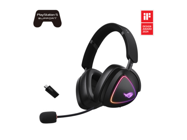 Slušalke ASUS ROG Delta II, Wireless, Bluetooth, črne