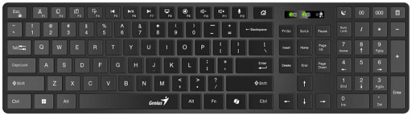 Tipkovnica Genius SlimStar 7250BT,AI,SER,BLK,BT+2.4GHZ,KB