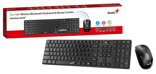 Tipkovnica Genius SlimStar 8250,AI,BLK,SER,BT+2.4GHZ