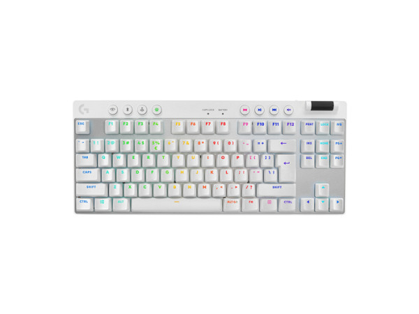 Tipkovnica Logitech G PRO X TKL Brown Tactile, Lightspeed, bela, USB, SLO g.