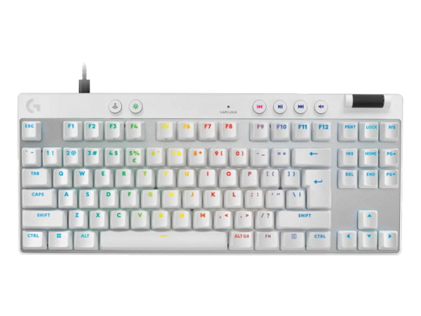 Tipkovnica Logitech G PRO X TKL RAPID, bela, USB, SLO g.