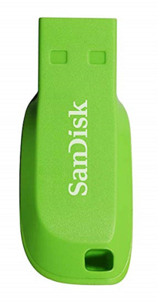 USB DISK SANDISK 16GB CRUZER BLADE ZELENA, 2.0, zelen, brez pokrovčka